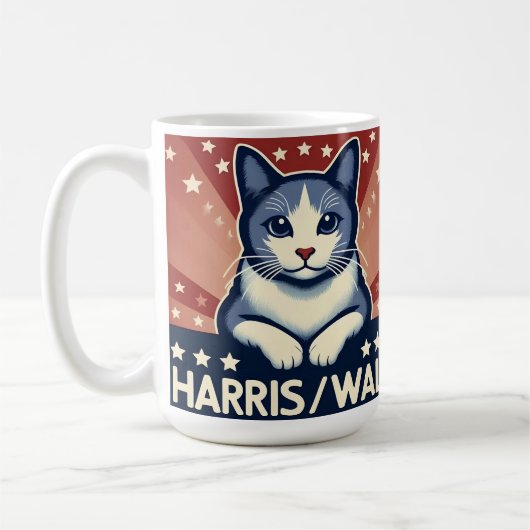 Cat für Harris/Walz Coffee Tasse (Links)