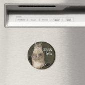 Cat "FÜTTRE ME" Round Magnet (In Situ (Geschirrspüler))