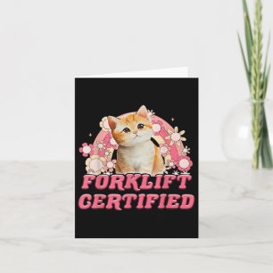 Cat Gabelstapler zertifiziert Funny für Männer Fra Karte