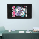 Cat Gamer Design - Purer On Gamer Joystick Art Banner (Messeveranstaltung)