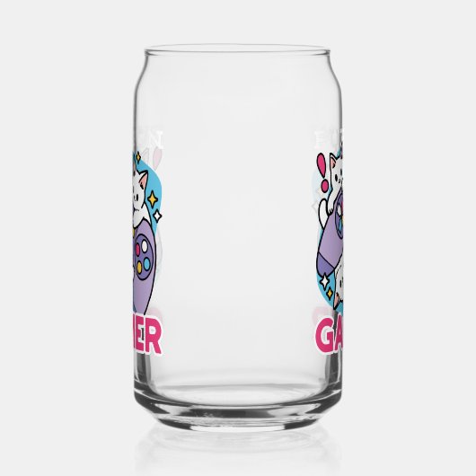 Cat Gamer Design - Purer On Gamer Joystick Art Dosenglas (Rechts)