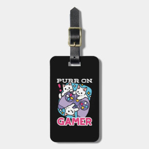 Cat Gamer Design - Purer On Gamer Joystick Art Gepäckanhänger