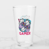 Cat Gamer Design - Purer On Gamer Joystick Art Glas (Vorderseite)