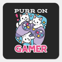 Cat Gamer Design - Purer On Gamer Joystick Art