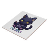 Cat Gamer Fliese (Seite)