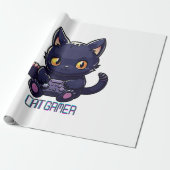 Cat Gamer Geschenkpapier (Ungerollt)