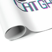 Cat Gamer Geschenkpapier (Rolleneckpunkt)