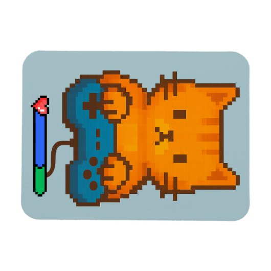 CAT GAMER MAGNET (Horizontal)