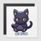 Cat Gamer Magnetkarte (Vorne/Hinten)