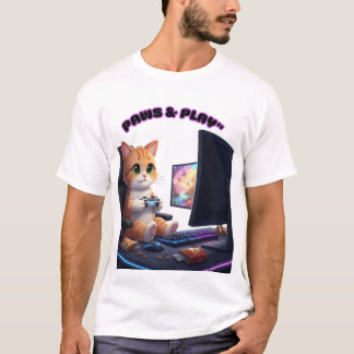Cat Gamer - Paws & Play T-Shirt