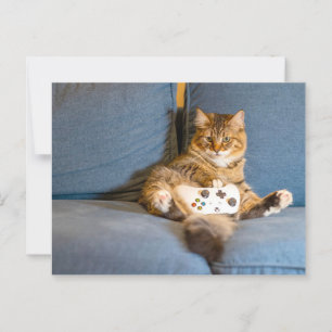 Cat Gamer Postcrosser Postkarte
