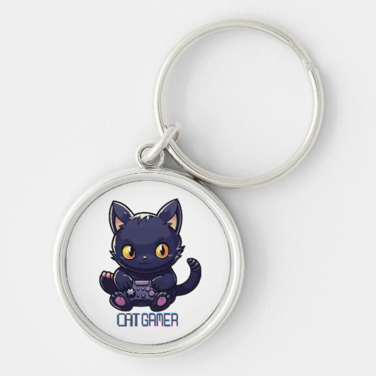 Cat Gamer Schlüsselanhänger (Vorne)