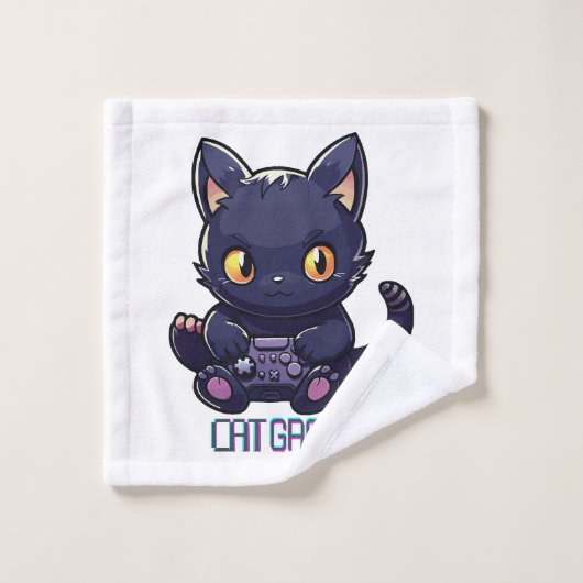 Cat Gamer Waschlappen (Waschlappen)