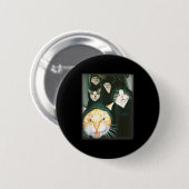 Cat Gang Meme Funny Chaotic Cats Unhinged Feline H Button (Vorne & Hinten)