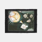Cat Gang Meme Funny Chaotic Cats Unhinged Feline H Fleecedecke (Vorderseite (Horizontal))