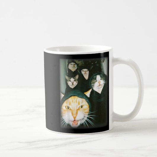 Cat Gang Meme Funny Chaotic Cats Unhinged Feline H Kaffeetasse (Rechts)