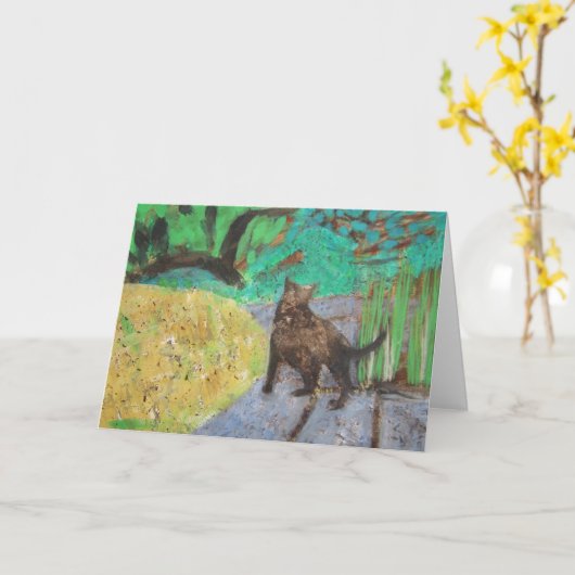 Cat Garden Karte (Gelbe Blume)