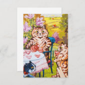 Cat Garden Party Begleitkarte (Vorne/Hinten)