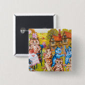 Cat Garden Party Button (Vorne & Hinten)