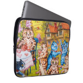 Cat Garden Party Laptopschutzhülle (Vorne Rechts)