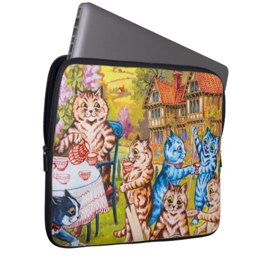 Cat Garden Party Laptopschutzhülle (Vorne Rechts)