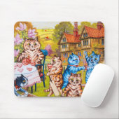 Cat Garden Party Mousepad (Mit Mouse)