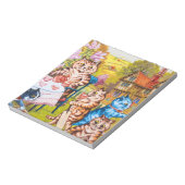 Cat Garden Party Notizblock (Rotiert)