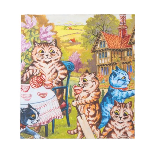 Cat Garden Party Notizblock (Vorderseite)