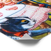 Cat Garden Party Poster (Ecke)