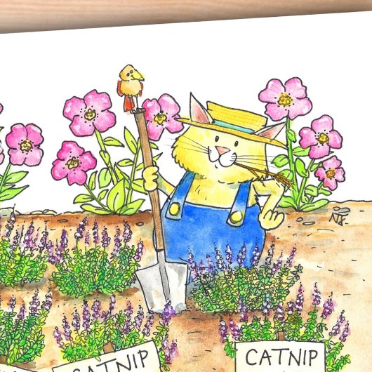 Cat Gardener Postkarte