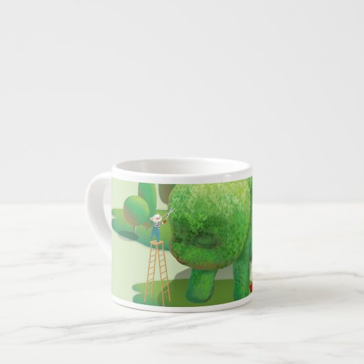 Cat Gardeners und Green Animal Bush Espressotasse (Vorderseite Links)