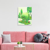 Cat Gardeners und Green Animal Bush Leinwanddruck (Insitu (Wohnzimmer))