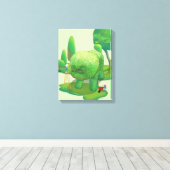 Cat Gardeners und Green Animal Bush Leinwanddruck (Insitu (Holzboden))