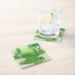 Cat Gardeners und Green Animal Bush Untersetzer