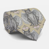 Cat Gargoyle Neck Tie Krawatte (Gerollt)