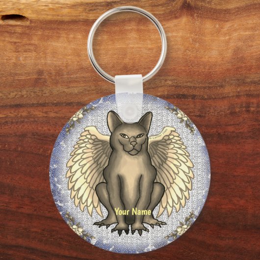 Cat Gargoyle Schlüsselanhänger (Vorderseite)