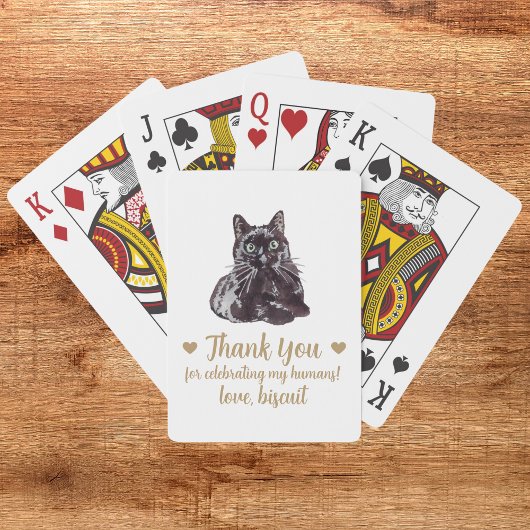 Cat-Gastgeschenk Hochzeit Spielkarten