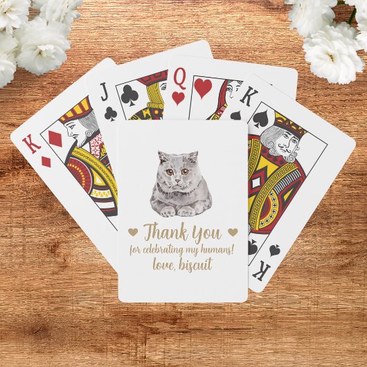 Cat-Gastgeschenk Hochzeit Spielkarten