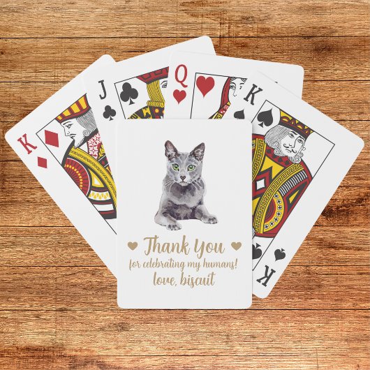 Cat-Gastgeschenk Hochzeit Spielkarten