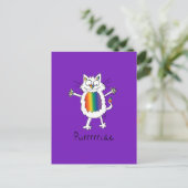 Cat Gay Pride LGBTQ Postkarte (Stehend Vorderseite)