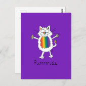Cat Gay Pride LGBTQ Postkarte (Vorne/Hinten)
