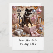 CAT-Geburtstagspartei Einladung (Vorne/Hinten)