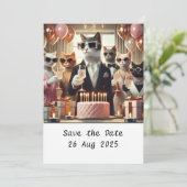 CAT-Geburtstagspartei Einladung (Stehend Vorderseite)