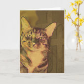 Cat-Gedenkkarte Karte (Gelbe Blume)