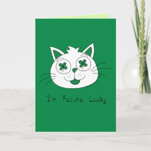 Cat Gefühl Lucky St. Patrick's Day Karte