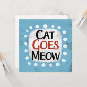 Cat geht gleich Grußkarte Karte (Vorderseite/Rückseite Beispiel)