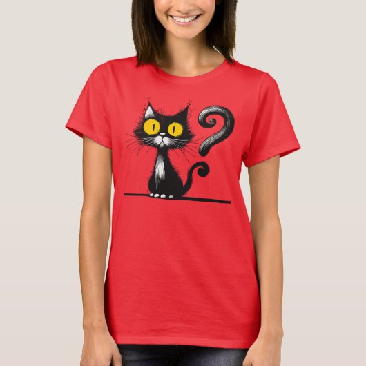 CAT gelbe Augen - T-Shirt (Vorderseite)
