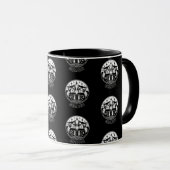 Cat Gemini Zodiac Black Tasse (VorderseiteRechts)