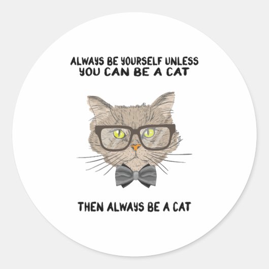 Cat-Geschenke-Angebot Runder Aufkleber (Vorderseite)