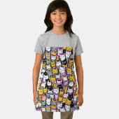 Cat Gesichter doodle Druckcollage Kätzchen Muster Schürze (Insitu)